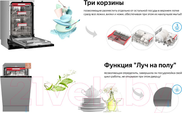 Изображение товара Посудомоечная машина Weissgauff BDW 4536 D Infolight