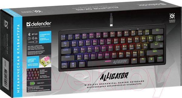Изображение товара Клавиатура Defender Alligator GK-315 RU / 45315 (черный)
