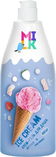 Изображение товара Гель для душа Milk Молоко и земляника (800мл)