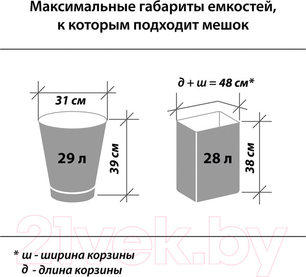 Изображение товара Пакеты для мусора Laima Ultra 35л / 607684 (30шт, синий)