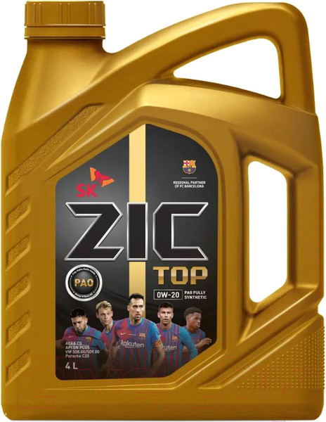 Изображение товара Моторное масло ZIC Top 0W20 / 162679 (4л)