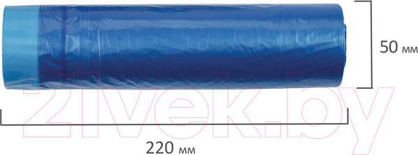 Изображение товара Пакеты для мусора Laima Ultra 35л / 607689 (20шт, синий)