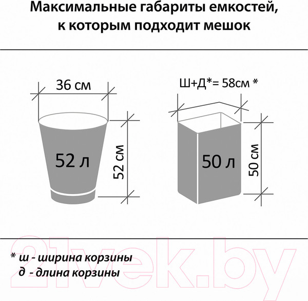 Изображение товара Пакеты для мусора Laima Ultra 60л / 607691 (20шт, синий)