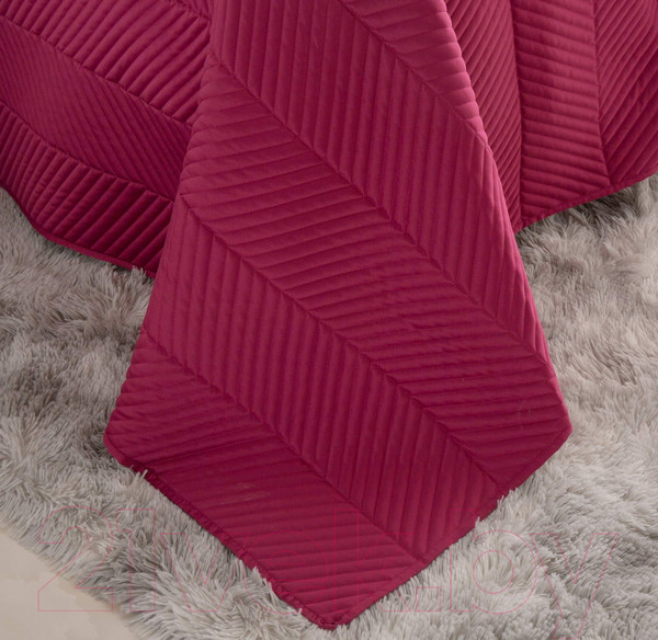 Изображение товара Набор текстиля для спальни Sofi de Marko Адонис 230х250 / Пок-АС-бр-230х250 (бордо)