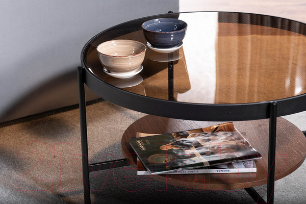 Изображение товара Журнальный столик Signal Prima B (орех/черный мат 74)