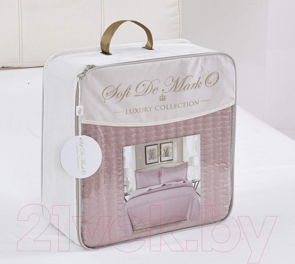 Изображение товара Набор текстиля для спальни Sofi de Marko Микаэлла 230х250 / Пок-М02п-230х250 (пепельно-розовый)