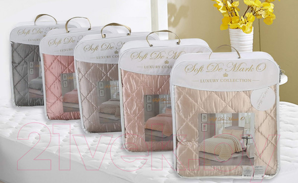 Изображение товара Набор текстиля для спальни Sofi de Marko Паола 240х260 / Пок-П02п-240х260 (пепельно-розовый)