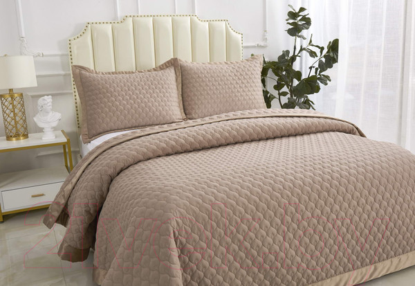 Изображение товара Набор текстиля для спальни Sofi de Marko Роксалана 160х220 / Пок-Рк4-160х220 (мокко)