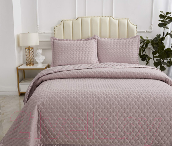 Изображение товара Набор текстиля для спальни Sofi de Marko Роксалана 160х220 / Пок-Рк3-160х220 (чайная роза)