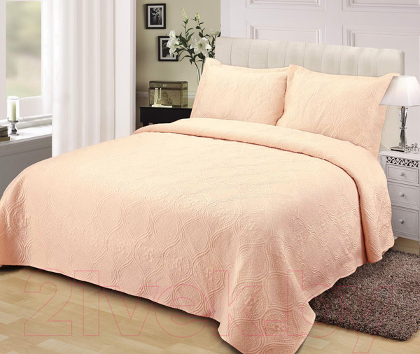 Изображение товара Набор текстиля для спальни Sofi de Marko Скарлет 240х260 / Пок-Ск002-240х260 (персиковый)