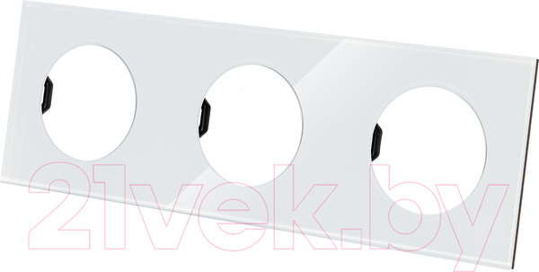 Изображение товара Рамка для выключателей и розеток TDM Байкал / SQ1819-0004 (хрустально-белый)