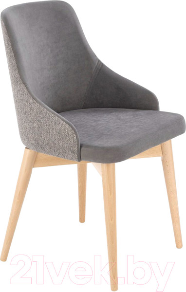 Изображение товара Стул Halmar Malaga (Mavel 14/Stelar 92 серый/бук)
