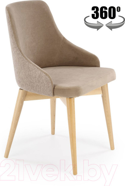 Изображение товара Стул Halmar Malaga (Mavel 38/Stelar 16 бежевый/бук)