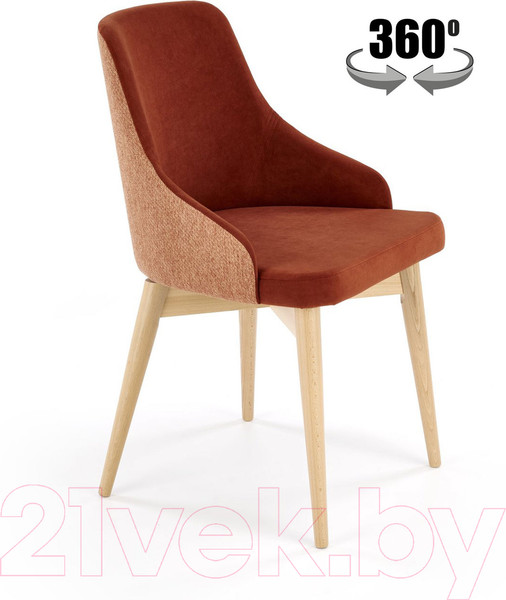 Изображение товара Стул Halmar Malaga (Mavel 44/Stelar 54 корица/бук)