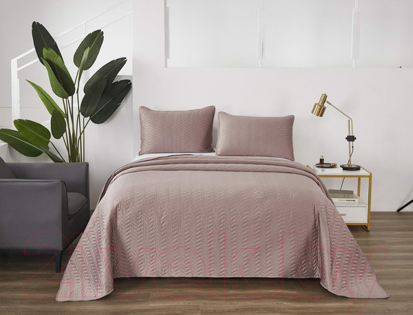 Изображение товара Набор текстиля для спальни Sofi de Marko Саванна 160х220 / Пок-Сн-К-160х220 (кофейный)