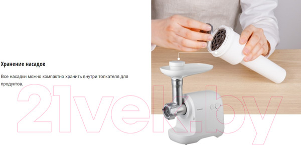Изображение товара Мясорубка электрическая Panasonic MK-GX1700WTQ