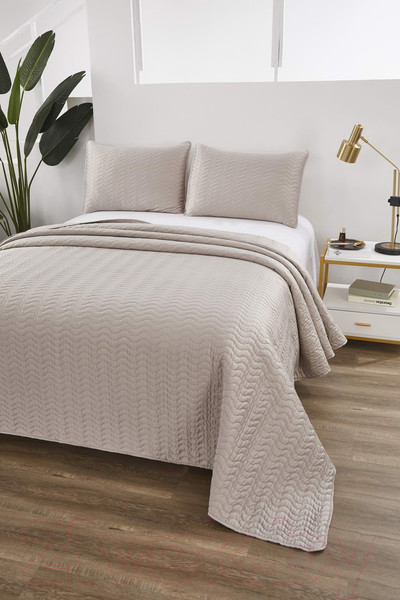 Изображение товара Набор текстиля для спальни Sofi de Marko Саванна 160х220 / Пок-Сн-Ср-160х220 (серый)