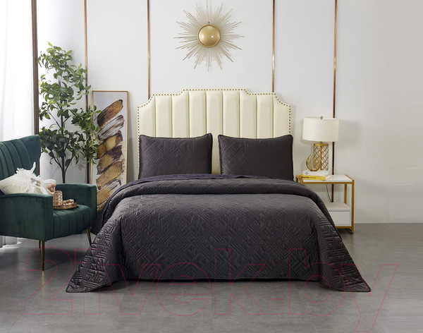 Изображение товара Набор текстиля для спальни Sofi de Marko Себастьян 230х250 / Пок-СБ1-230х250 (антрацитовый)