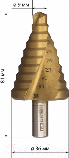 Изображение товара Сверло TDM SQ1090-0719