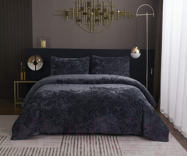 Изображение товара Набор текстиля для спальни Sofi de Marko Селена 160х220 / Пок-СЛа-160х220 (антрацитовый)