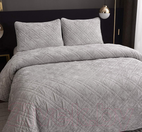 Изображение товара Набор текстиля для спальни Sofi de Marko Селена 160х220 / Пок-СЛср-160х220 (серебристый)