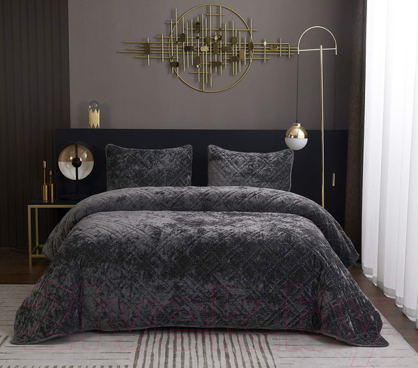 Изображение товара Набор текстиля для спальни Sofi de Marko Селена 160х220 / Пок-СЛс-160х220 (стоун)