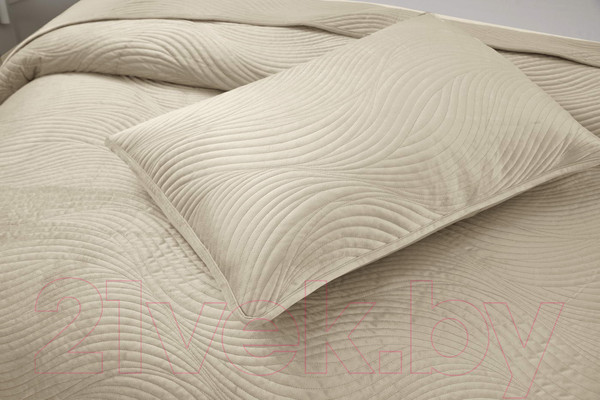 Изображение товара Набор текстиля для спальни Sofi de Marko Жизель 160х220 / Пок-ЖЛ7-160х220 (кремовый)