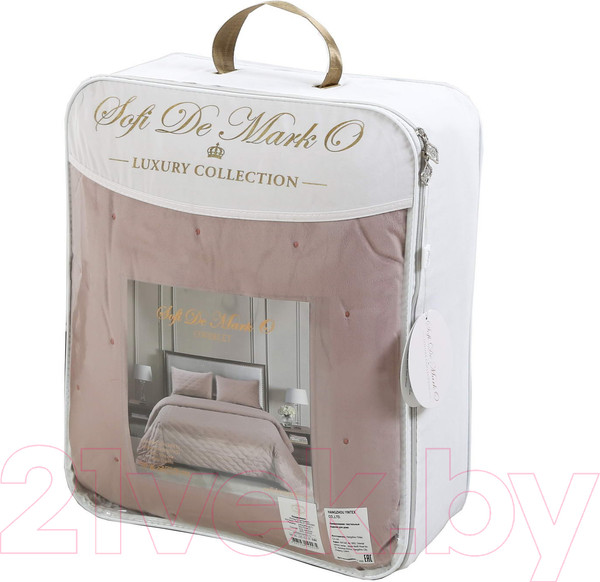 Изображение товара Набор текстиля для спальни Sofi de Marko Иоланта 240х260 / Пок-Ио-Хк-240х260 (хаки)