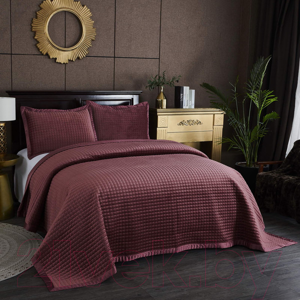 Изображение товара Набор текстиля для спальни Sofi de Marko Лоретта 160х220 / Пок-ЛР-ПР-160х220 (пепел роза)