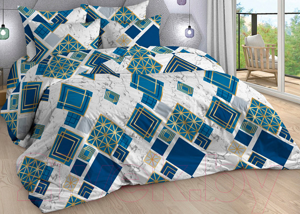 Изображение товара Комплект постельного белья Milanika Плутон Евро (бязь)