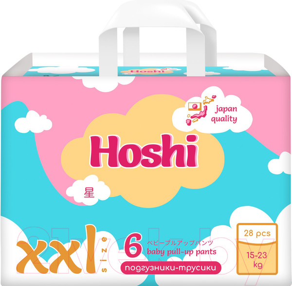 Изображение товара Подгузники-трусики детские Hoshi Baby Pull-Up Pants XXL (28шт)