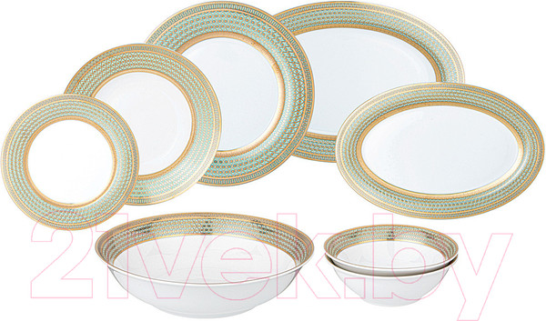 Изображение товара Набор столовой посуды Lefard Золотая сетка / 770-223 (мятный)