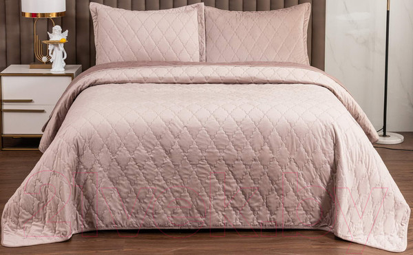 Изображение товара Набор текстиля для спальни Sofi de Marko Деметра 160х220 / Пок-5303ПР-160х220 (пепельно-розовый)