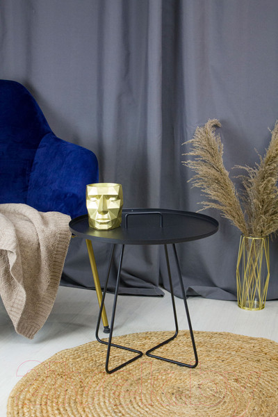 Изображение товара Журнальный столик Sheffilton SHT-CT42 (черный муар/металл)