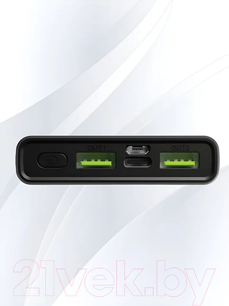 Изображение товара Портативное зарядное устройство Olmio QR-10 QuickCharge 10000mAh 22.5W (серый)
