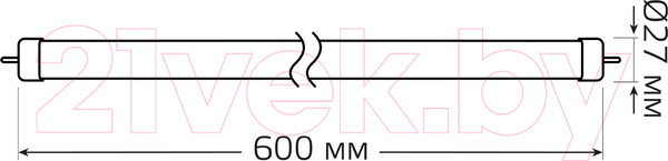 Изображение товара Лампа Gauss Elementary G13 12W 4000K / 93022