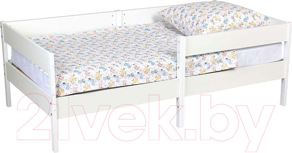 Изображение товара Односпальная кровать детская Polini Kids Simple 3435 / 0002786.9 (белый)