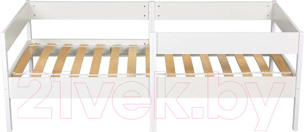 Изображение товара Односпальная кровать детская Polini Kids Simple 3435 / 0002786.9 (белый)