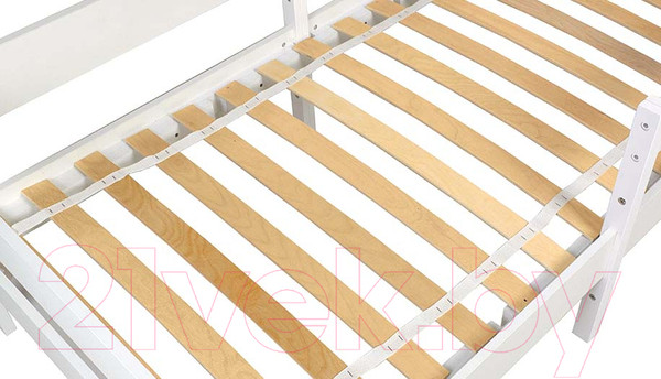 Изображение товара Односпальная кровать детская Polini Kids Simple 3435 / 0002786.9 (белый)