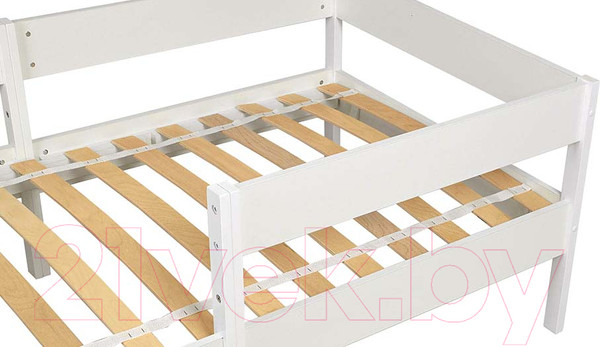 Изображение товара Односпальная кровать детская Polini Kids Simple 3435 / 0002786.9 (белый)