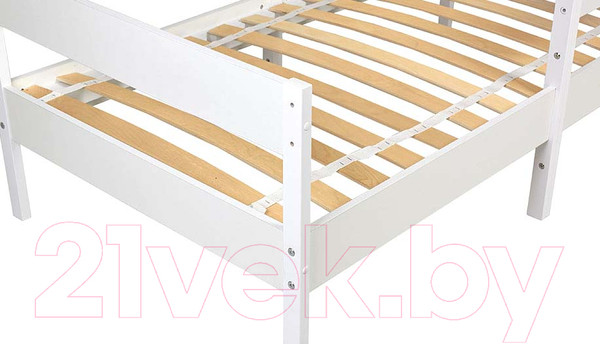 Изображение товара Односпальная кровать детская Polini Kids Simple 3435 / 0002786.9 (белый)