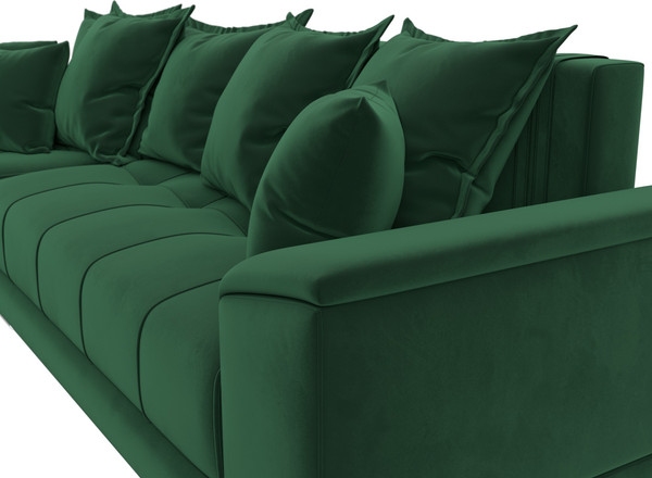 Изображение товара Диван угловой Лига Диванов НордСтар левый / 121108L (велюр зеленый/подушки велюр зеленый)