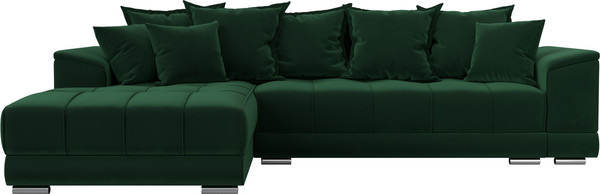 Изображение товара Диван угловой Лига Диванов НордСтар левый / 121108L (велюр зеленый/подушки велюр зеленый)