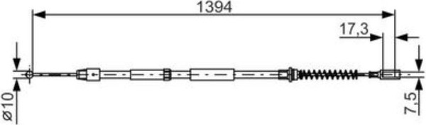 Изображение товара Трос ручного тормоза Bosch 1987482033