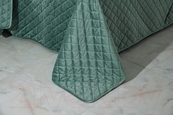 Изображение товара Набор текстиля для спальни Sofi de Marko Натаниэль 160х220 / Пок-Нт-160х220из (изумруд)