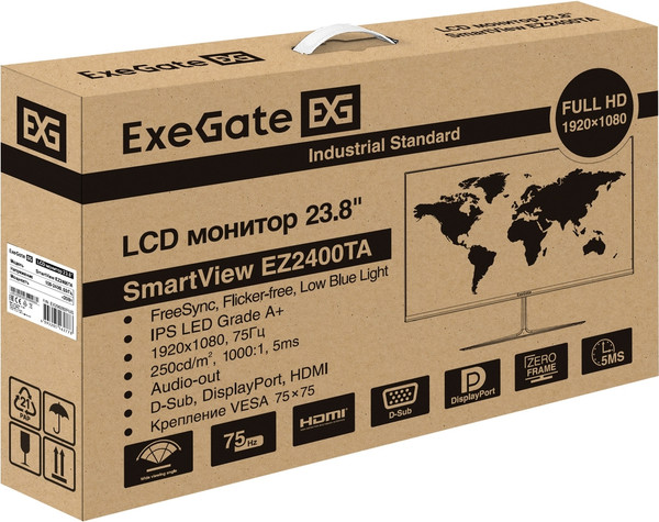 Изображение товара Монитор ExeGate SmartView EZ2400TA (EX296282RUS)