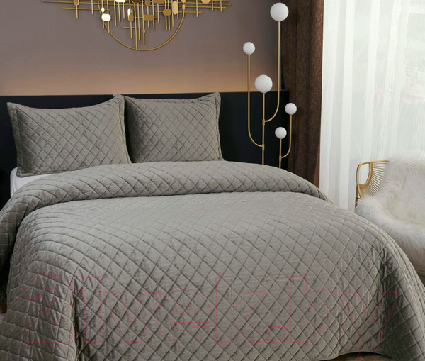 Изображение товара Набор текстиля для спальни Sofi de Marko Натаниэль 160х220 / Пок-Нт-160х220о (оливковый)