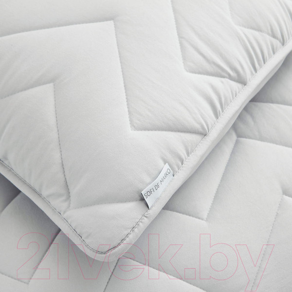 Изображение товара Набор текстиля для спальни Sofi de Marko Робби 160х220 / Пок-Роб-ср-160х220 (серебристый)