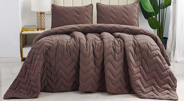 Изображение товара Набор текстиля для спальни Sofi de Marko Робби 160х220 / Пок-Роб-шк-160х220 (шоколадный)