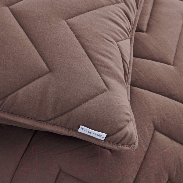 Изображение товара Набор текстиля для спальни Sofi de Marko Робби 160х220 / Пок-Роб-шк-160х220 (шоколадный)